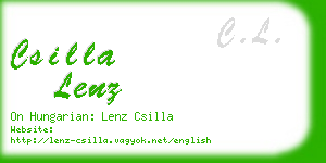 csilla lenz business card